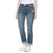 Democracy Women's Ab Solution Girlfriend Jean (12, Destruction Blue)