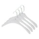 thumbnail image 1 of Perchas de ropa de 4 piezas Unique Bargains con gancho plano, color blanco, 1 of 5