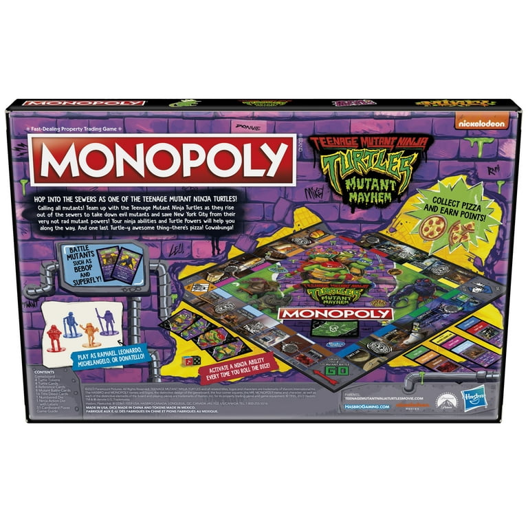 Monopoly Teenage Mutant Ninja Turtles Board Game for Kids and