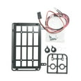 thumbnail image 1 of Runquan Metal Roof Luggage Rack with 2LED Lights Sturdy for MN82 1:12 RC Crawler Car Round Lampshade, 1 of 8