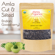 Darsa Organics Amla Cut & Sifted, Indian Gooseberry Herb, 4 oz - Ayurvedic Vitamin C Antioxidant