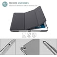 thumbnail image 3 of Smart Case for iPad Air 1st Edition, Ultra Slim Lightweight Stand Protective Case Shell with Translucent Frosted Back Cover for Apple iPad Air 2013 Model (A1474 A1475 A1476) -Grey, 3 of 7