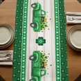 thumbnail image 5 of Table Runners 90 Inches Long Dress Scarves, Saint Patrick's Day Farmhouse Coffee/Dining/Kitchen Table Runner for Living Room, Luck Leaves Car Grey Wooden Plaid 13x90 Inch, 5 of 9