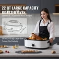 thumbnail image 2 of KFFKFF Roaster Oven, Turkey Oven, 22 QT Capacity with Auto-Basting Cover, 1450W, Features Thaw & Keep Warm Settings, Includes Detachable Tray & Grate, 2 of 9