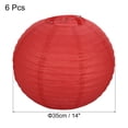 thumbnail image 2 of Uxcell 14 Inch Folding Hanging Wedding Home Party Paper Lanterns Red 6 Pack, 2 of 7