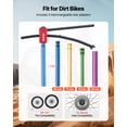 thumbnail image 3 of VEVOR Dirt Bike Tire Changing Tool Kit, Fits for Motocross Enduro 16"-21" Wheels, Includes 15-25 mm Axle Adapters, Dirt Bike Tire Changing Tools Compact Changer with 2 Irons and Protective Sleeve, 3 of 9