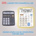 thumbnail image 3 of Calculadora de escritorio |12 dígitos| pantalla LCD |5 pulgadas|, botones grandes, batería y solar |hom/oficina|, CD-2776, 3 of 3