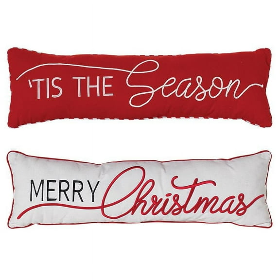 Gerson Company Set Of 2 30-In L Fabric Holiday Design Pillow