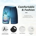 thumbnail image 5 of Balery Butterflies And Waterlily In Water Mens Swim Trunks Swim Shorts for Men Quick Dry Inseam Beach Shorts with Compression Liner Pocket-Large, 5 of 9