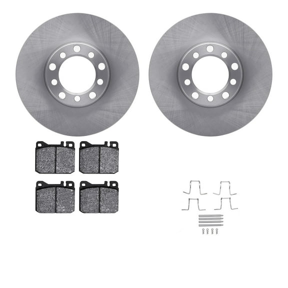 Dynamic Friction Company Front Brake Rotors with 5000 Euro Ceramic Brake Pads includes Hardware 6612-63100