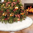 thumbnail image 1 of Falda de árbol de Navidad MINGTAI piel sintética blanca como la nieve 155 cm, 1 of 6