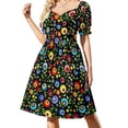 thumbnail image 1 of Vestido de manga corta con estampado folclórico húngaro Vestidos de noche para mujer Vestido de mujer, 1 of 7