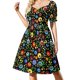 thumbnail image 1 of Vestido de manga corta con estampado folclórico húngaro Vestidos de noche para mujer Vestido de mujer, 1 of 7