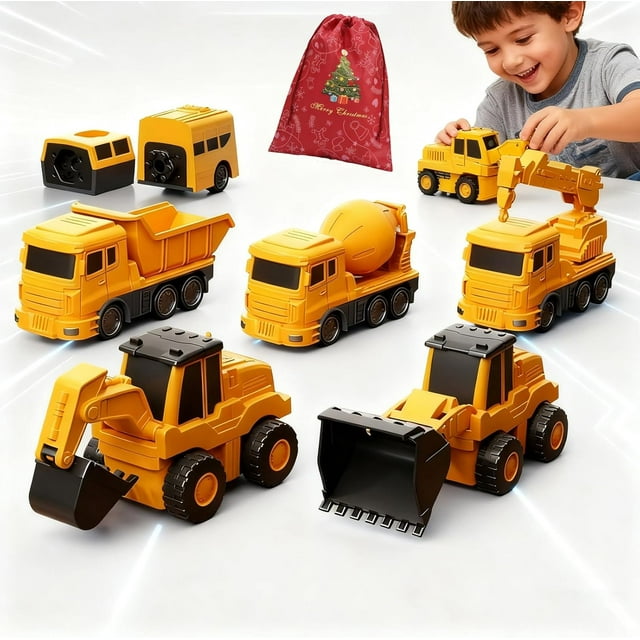 Magnetic Robocar Set, 16-Piece Transformable Building Blocks (16PCS)