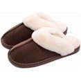 thumbnail image 1 of Pantuflas de mujer con espuma viscoelástica, suaves y sin cordones, forradas de gamuza y suela antideslizante, para interior y exterior., 1 of 5