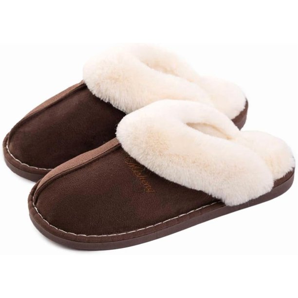 Pantuflas de mujer con espuma viscoelástica, suaves y sin cordones, forradas de gamuza y suela antideslizante, para interior y exterior.