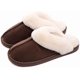 thumbnail image 1 of Pantuflas de mujer con espuma viscoelástica, suaves y sin cordones, forradas de gamuza y suela antideslizante, para interior y exterior., 1 of 5