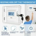 thumbnail image 4 of Thermostat Security Lock Box with Key Set Clear Cover Guard for Wall Mounted Units Protects Against Unauthorized Access, 4 of 9