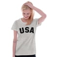 thumbnail image 4 of United States of America USA Patriot Womens Slim Fit Graphic Tee Brisco Brands S, 4 of 6