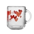 thumbnail image 2 of Taza Crisa de Vidrio Diseño Corazones Transparente, 2 of 4