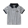 thumbnail image 3 of Cethrio Boys Striped Polo Shirts, Cotton Casual Summer Short Sleeve Polos White Size 7-8 T, 3 of 4