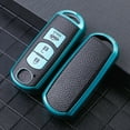 thumbnail image 3 of Leather+TPU All-Inclusive Car Remote Key Cover Case Fob for Mazda 2 3 5 6 CX-3 CX-5 CX-7 CX-9 CX8 Speed Miata MX5 2016 2017 2018, 3 of 9