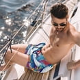 thumbnail image 2 of luoweisi Men's Beach Shorts Quick Dry Swim Trunks with Mesh Lining Peace Dove XL, 2 of 5