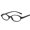 Black, variant on Women Small Oval Glasses Fashionable Flat Lens Eyewear for Daily Casual Wear Brown One Size
