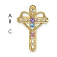 thumbnail image 5 of 14k Synthetic Diamond Family Jewelry Pendant XMP5/3SY, 5 of 5