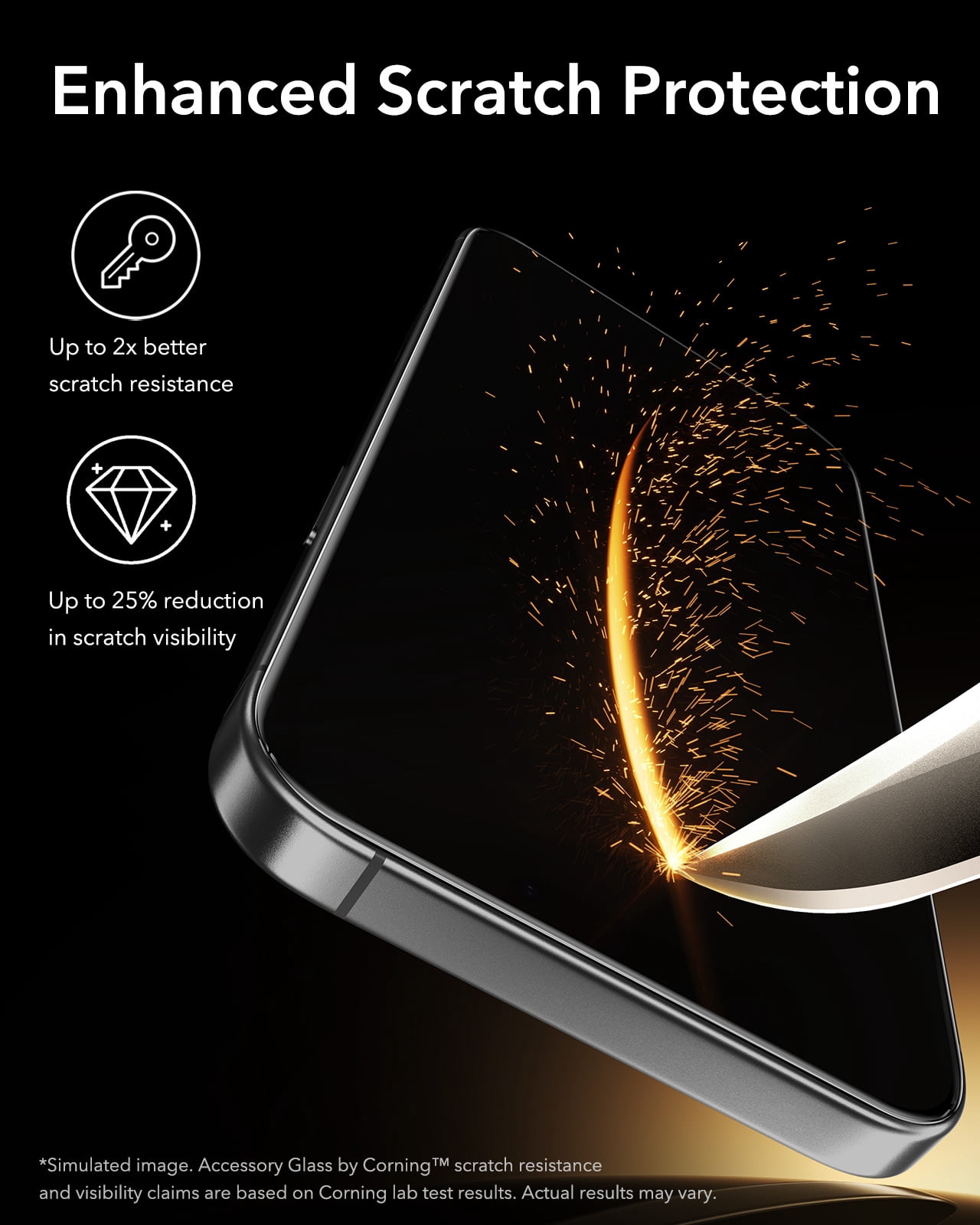 ESR Accessory Glass by Corning™ 3 Pack 9H+ Screen Protector Compatible with iPhone 17/iPhone 16 Pro, with AR Anti-Reflective Technology, Military Grade Shatterproof & Durable with UltraFit Tray