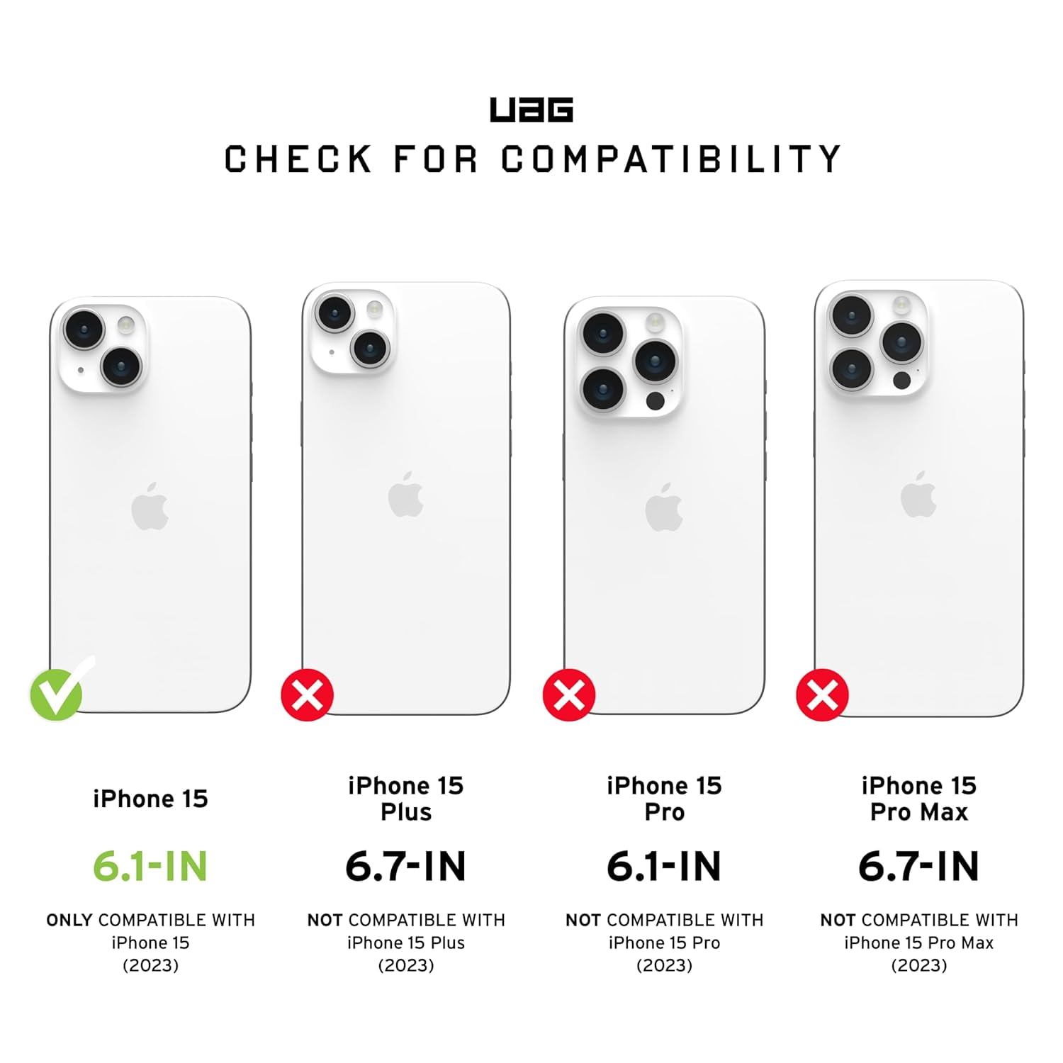 UAG iPhone 15 Case 6.1" Essential Armor Olive Drab Built-in Magnet Compatible with MagSafe Charging Rugged Military Grade Dropproof Protective Cover by URBAN ARMOR GEAR
