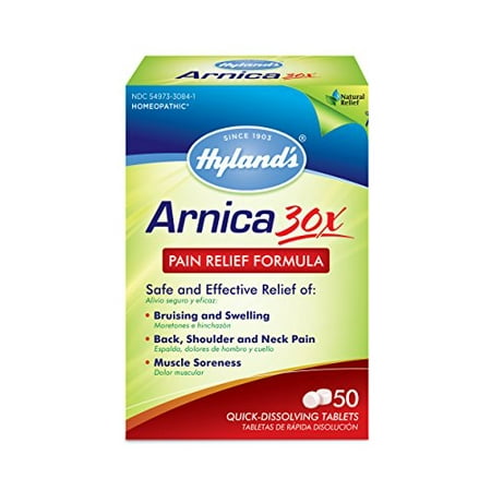 4 Pack Arnica Pain Relief Hyland Formule Dissoudre rapide Tablet 50 Nombre Chaque