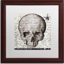 Trademark Fine Art "Halloween Skull" Canvas Art by Color Bakery, White Matte, Wood Frame
