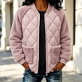 thumbnail image 2 of TRUNZI Women's Fleece Quilted Bomber Jackets Long Sleeve Zip Up Jackets for Fall Winter with Pockets, 2 of 9