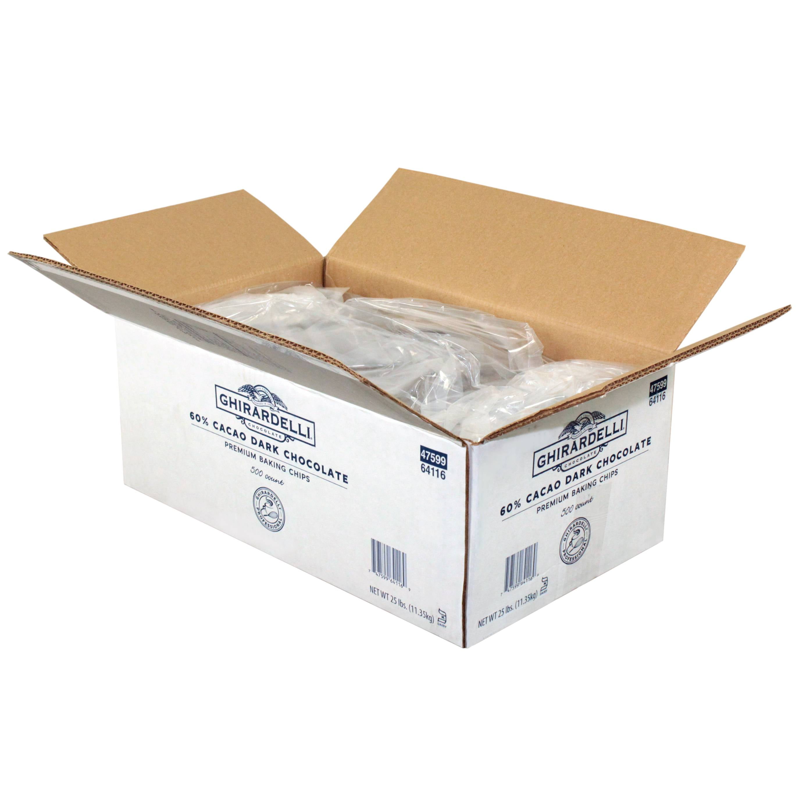 Ghirardelli 25 Lb 60 Cacao Bittersweet Chocolate 5m Baking Chips Walmart Com