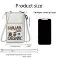 thumbnail image 2 of OIDERY Small Crossbody Bags PU Leather Phone Purse MAMA DRINK Beer Mugs Elegant Gift for Mother's Day Perfect for Teacher's Day, 2 of 11