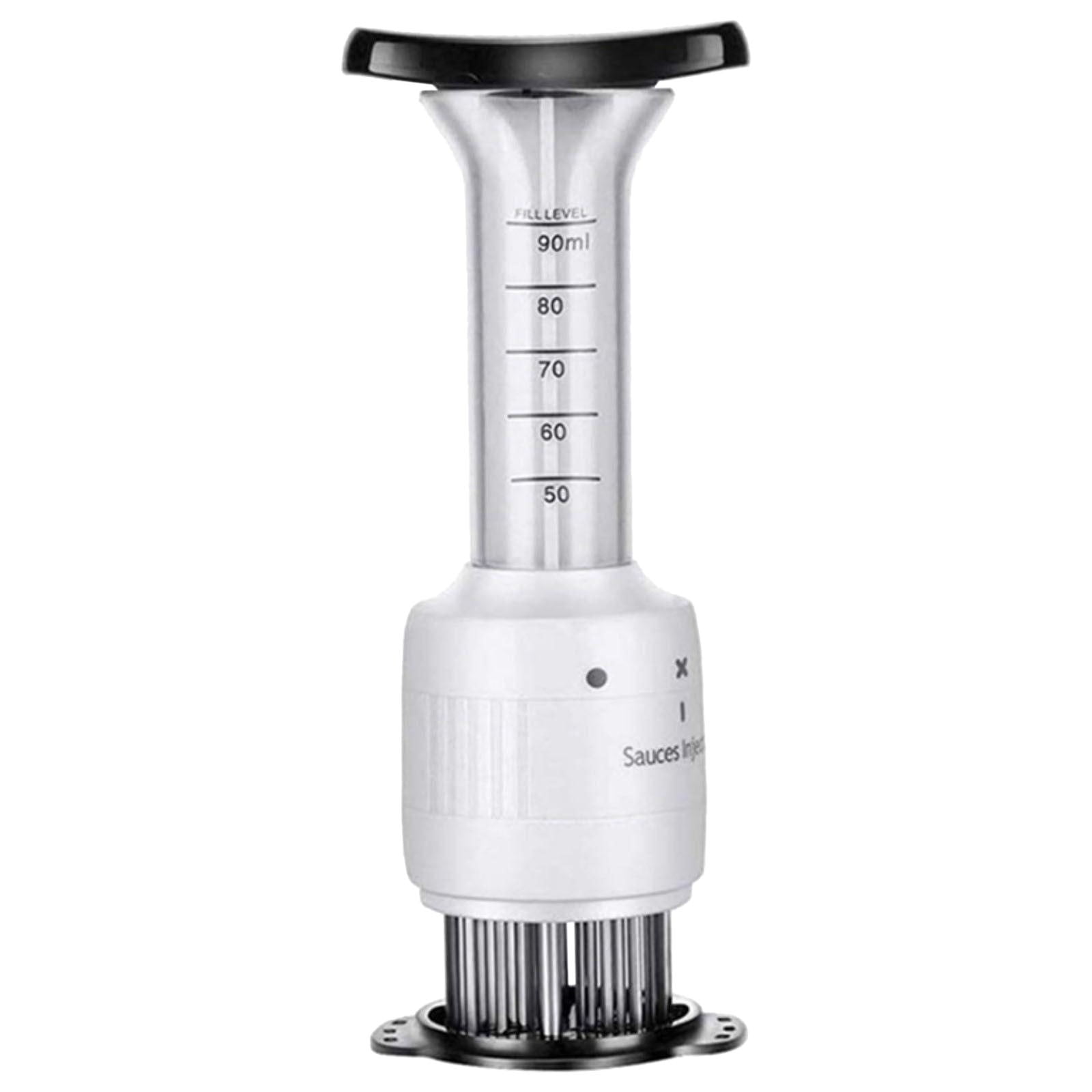 cpengpj 2-in-1 Stainless steel Marinade Meat Injector, Marinade Tenderizer Injector Needle Flavor Syringe Cooking Meat Poultry Turkey Chicken BBQ