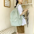 thumbnail image 3 of Simple Classic Backpack Teens Girls Student Large Capacity Bookbag (Pink), 3 of 9