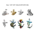 thumbnail image 4 of Minnieouse Anillo de tejer estilo antiguo en forma de Animal joyería anillos de apertura usar suministros de costura accesorios de mujer Type1 NO1, 4 of 6