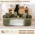 thumbnail image 4 of Timbernest 79" Curved Sofa, Cloud Couch for Living Room, Boneless Floor Sofa, No Assembly, Green, 4 of 10