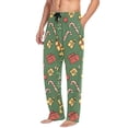 thumbnail image 2 of FORMRS Mens Pajama Pants with Pockets Sleepwear Lounge Bottoms Sizes S-2XL, Yellow Christmas Gingerbread, 2 of 7
