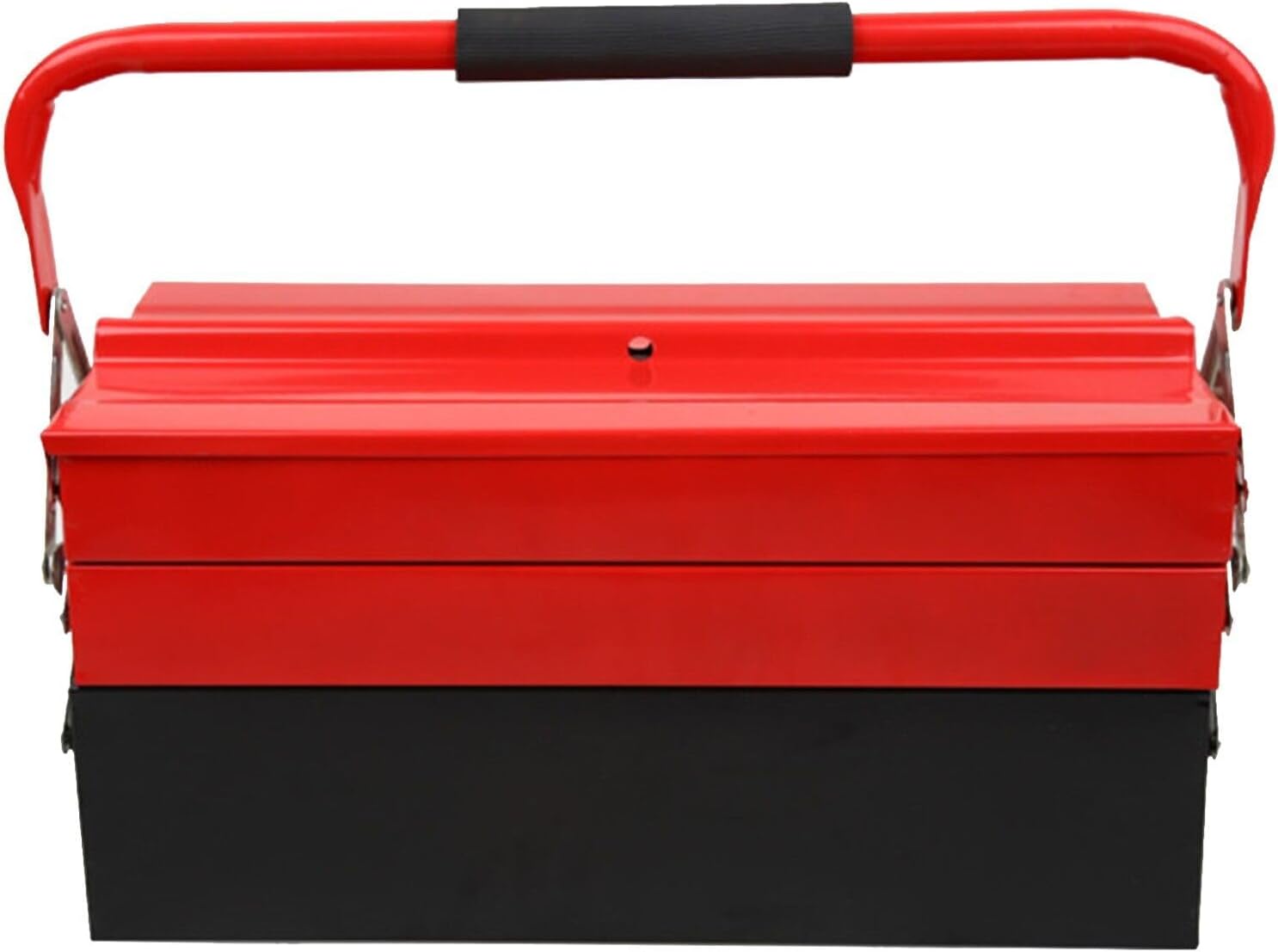 Large Metal Tool Box Heavy Duty Cantilever 3 Tier Portable Traditional Style Tool Case Organiser For Builders Handy Men