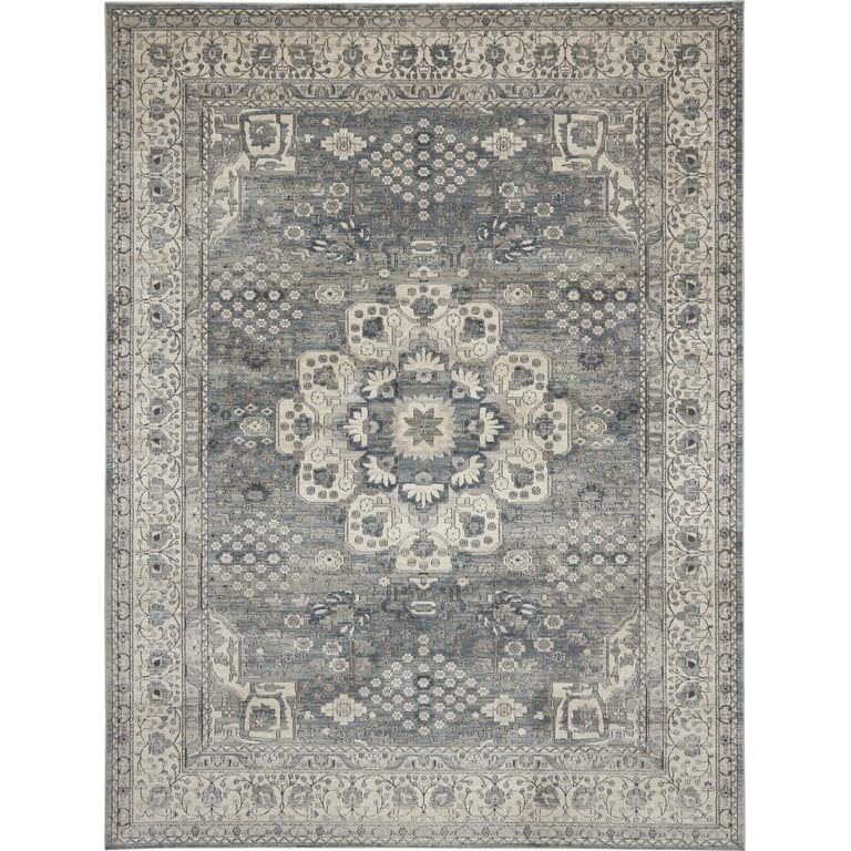 Dream Home | Greyson Collection | Grey Marble Microfiber Scatter Rug, 27 x  45