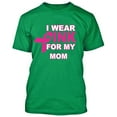 thumbnail image 2 of Support Breast Cancer I Wear Pink For My Mom Printed Men Short Sleeve T-shirt Soft and Comfy Shirt, Lightweight Shirt Color Irish Green Large, 2 of 3