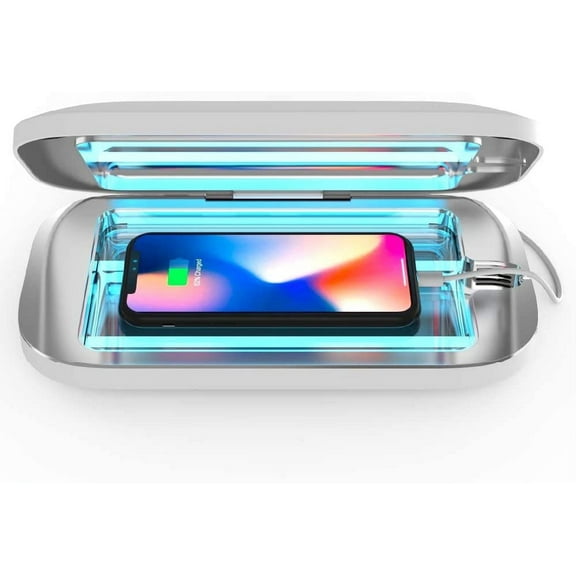 PhoneSoap Pro UV Charger with Universal Charging for Smartphones - White
