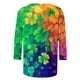 thumbnail image 2 of TaTaai Fashion Women's Printed Round Neck 3/4 Sleeve T-shirt Fashionable Blouse Tops Gift, 2 of 5
