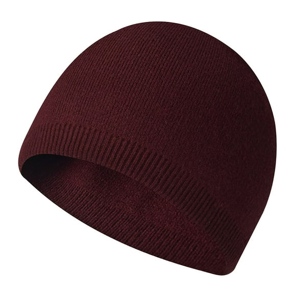 Alinwnia Winter Men Women Fleece Lined Beanie Knitted Hats,Soft Thermal Stocking Skulls Caps for Cold Weather Outdoor Winter Hats For Women Mens Cap Soft Warm Plain Toboggan Hats For Cold Weather