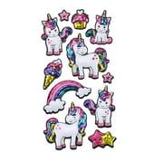 FIREFLY IMPORTS Metallic Balloon Blast Unicorn Paper Craft Stickers, 11-Piece