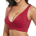 thumbnail image 4 of HOWPAY Wireless Bras for Women Push up Full Coverage No Underwire Supportive Stretch Sports Pullover Bralettes Comfortable Soft T-Shirt Bra XXL, 4 of 5