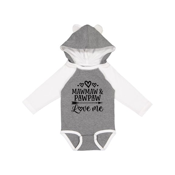 Inktastic Mawmaw and Pawpaw Love Me Girls Long Sleeve Baby Bodysuit